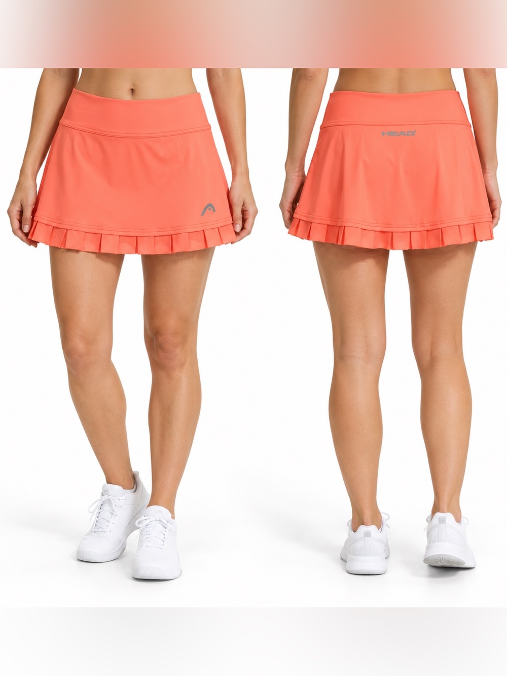 HEAD Women’s Large Coral Pleated Tennis Skort Built In Shorts